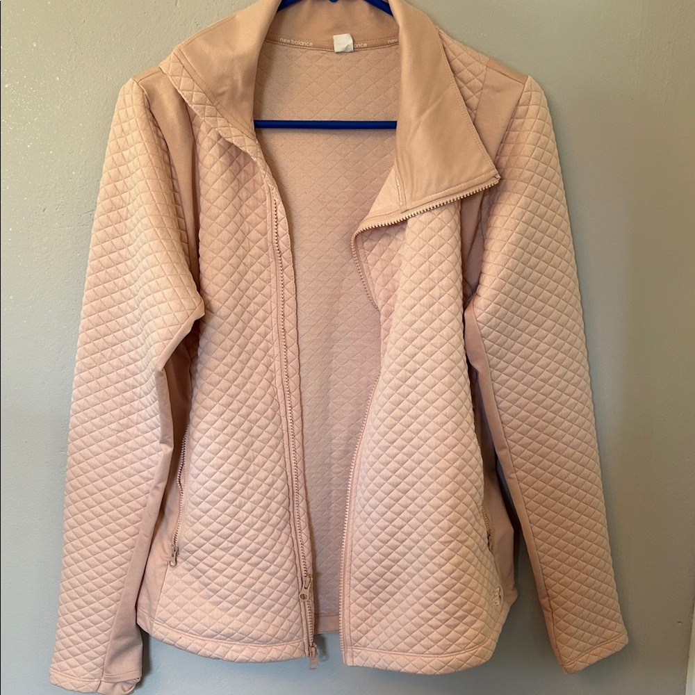 New Balance Women's Quilted Puffer Jacket in Cream